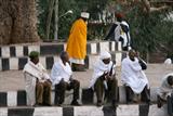 Old men at the funeral procession