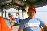 Juan on my boat across the Amazon river
