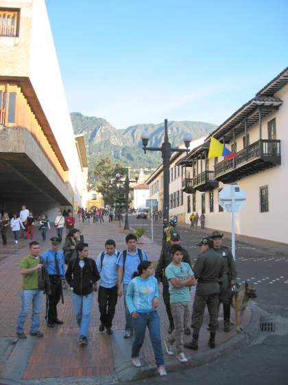 Heavy security on Bogota's streets