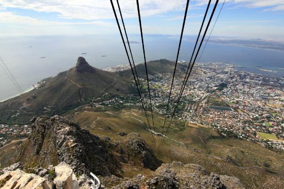 Coming down Table Mountain