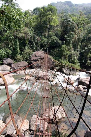 Flimsy suspension bridge