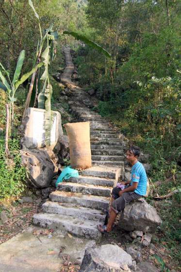 The start of the 1.5km stair climb