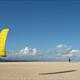 Kite jumping on the beach