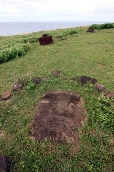 Submerged moai