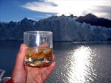 Whisky with glacier ice