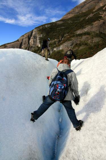 Precarious stepping was required at some points