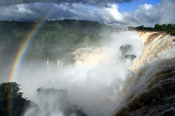 Sunset view with rainbow!