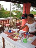 Breakfast overlooking La Duna do Por do Sol