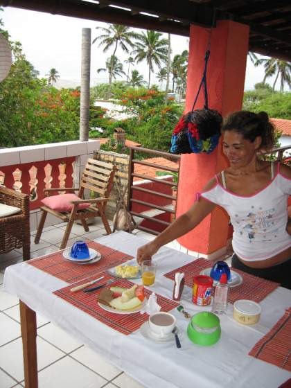 Breakfast overlooking La Duna do Por do Sol