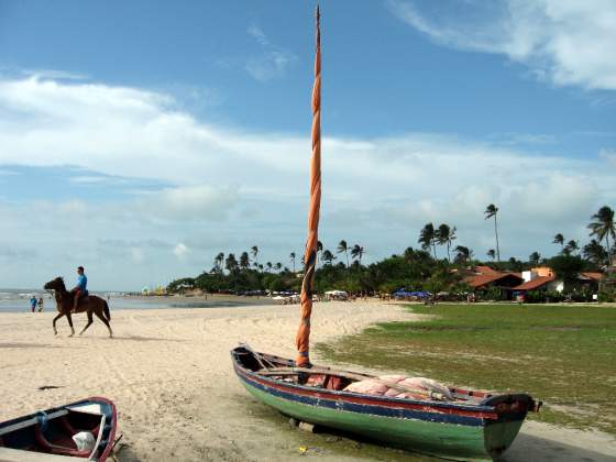 Beach front of the town