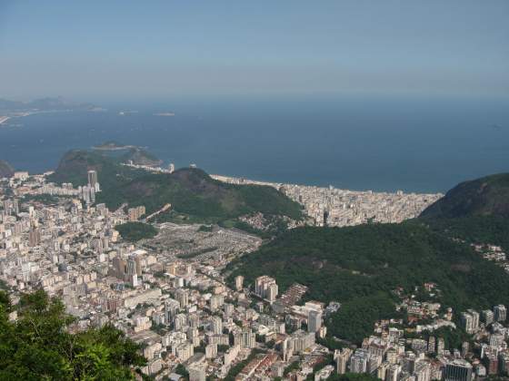 Copacabana beach from Cristo Redentor