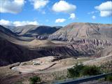 Andean road from Chile to Argentina