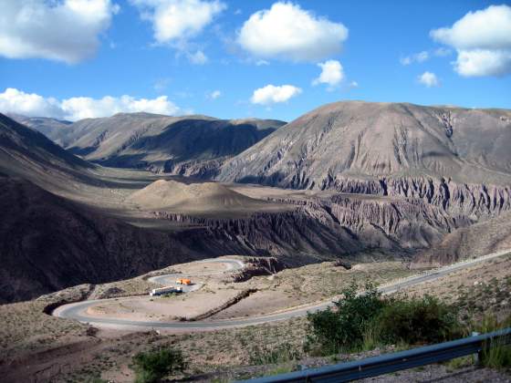 Andean road from Chile to Argentina