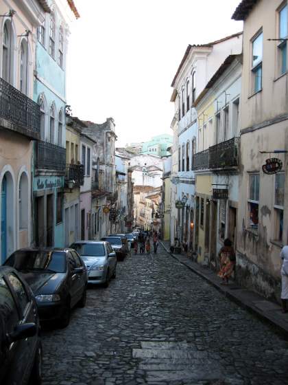 Pelourinho cobbled street