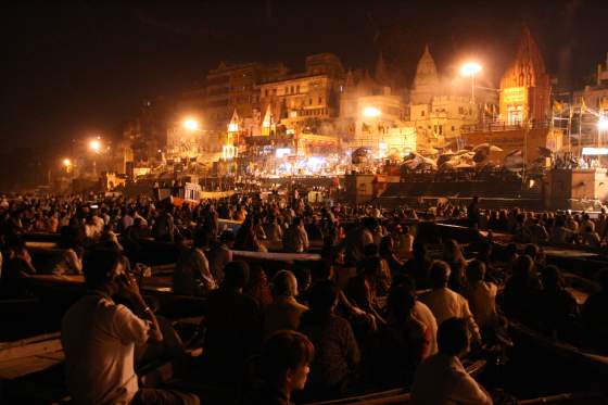 Pre holi celebration on the Ganges