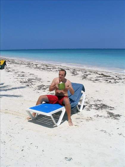 Coconut rum on Cayo Levisa.