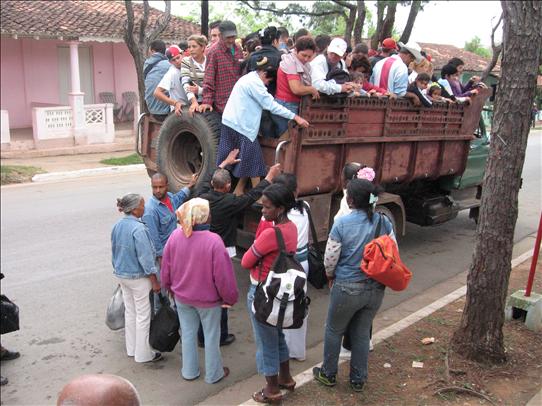 Sharing a ride Cuban style