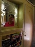 Lighted mirror in our cabin