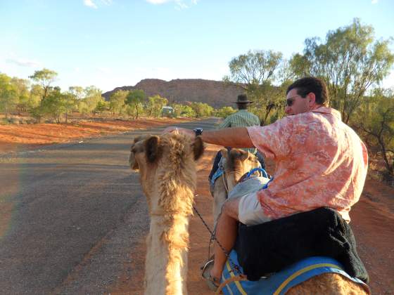 Tony getting friendly with my camel
