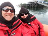 Bundled up for the speed boat ride   Sitka