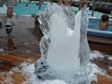 Ice Sculpture done poolside