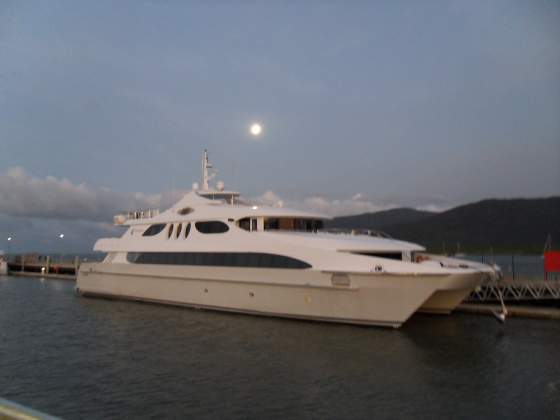 Yacht in Cairns Harbor