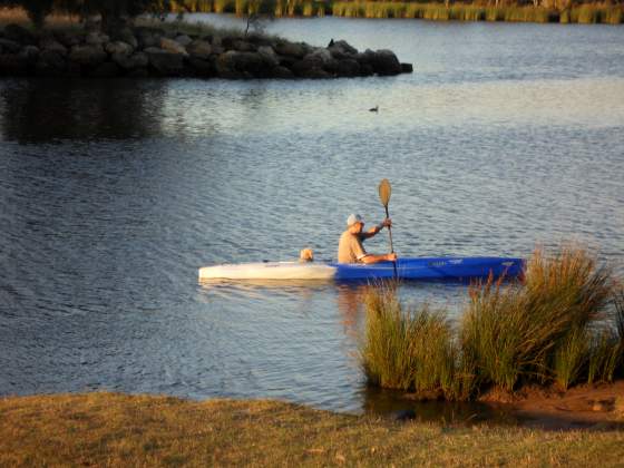 Paddling Pooch and his Pop