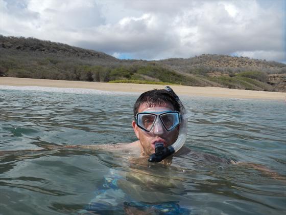 Tony with his snorkel gear