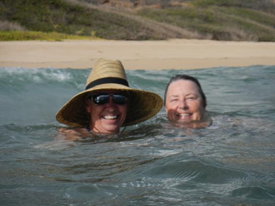 Joanne and Me enjoying the refreshing ocean