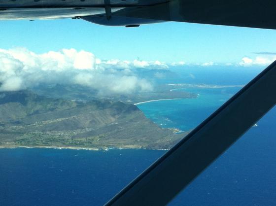 Homeward bound... last view of Molokai