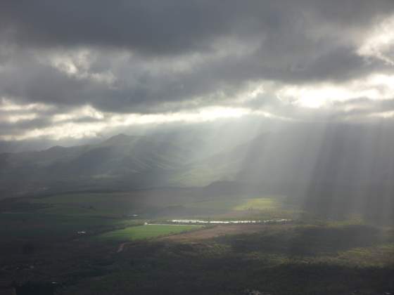 Sun rays through the clouds