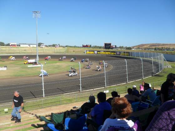 View of track from our seats