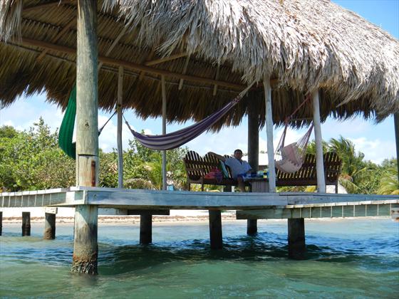 View of our dock from the water