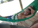 After the swim... a nap in the hammock