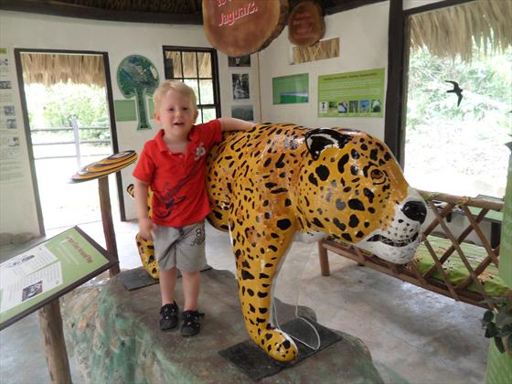 Nathan with Paper Mache Jaguar @ Reserve