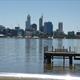 Perth skyline from the Boatshed Restaurant