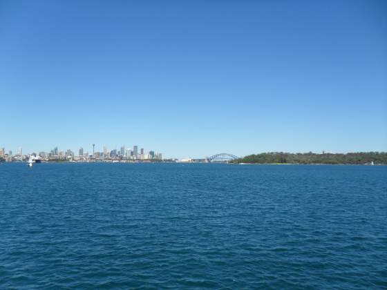 View of city from afar