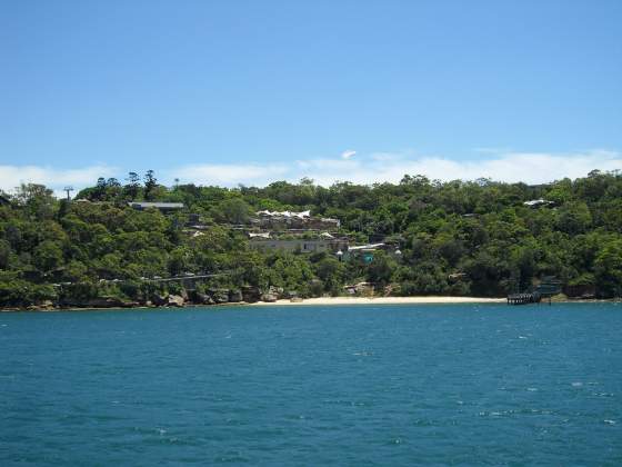1 of 2 authorized nude beaches in Sydney Harbor