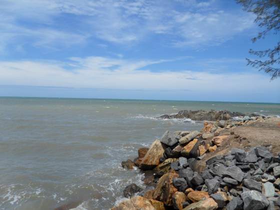 View from rock jetty