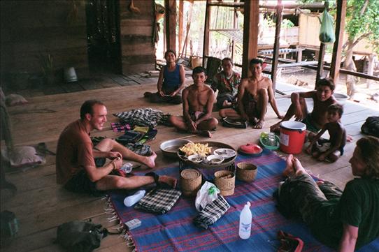 Laos village family